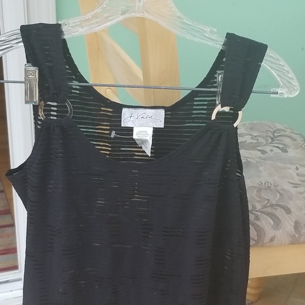 J Valdi Black coverup with silver rings by shoulder small - Picture 6 of 7